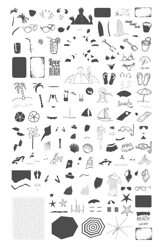 Clear Jelly Stamper- CjS-249- This Way to the Beach