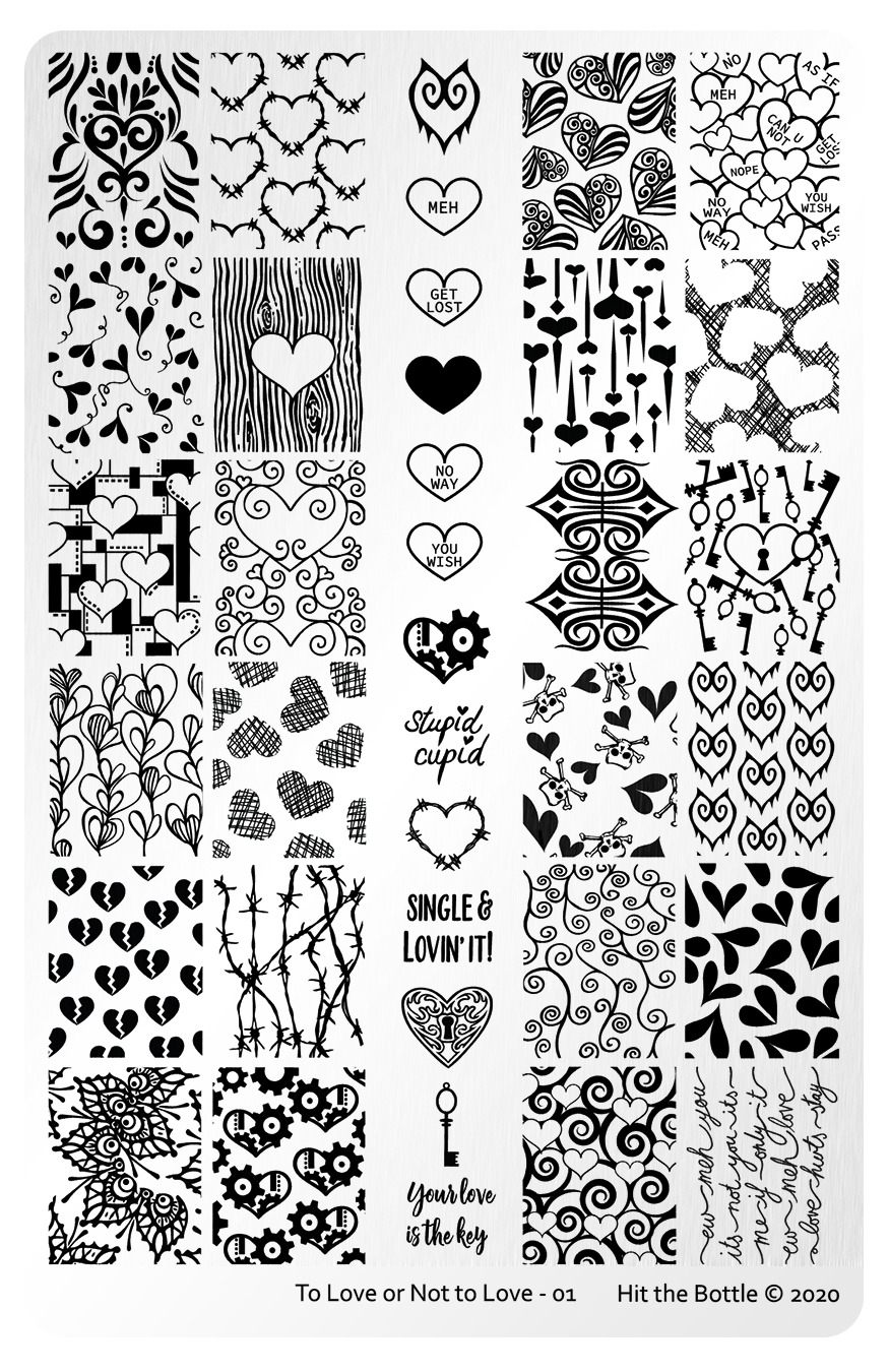Hit the Bottle- Stamping Plate- To Love or Not to Love 01