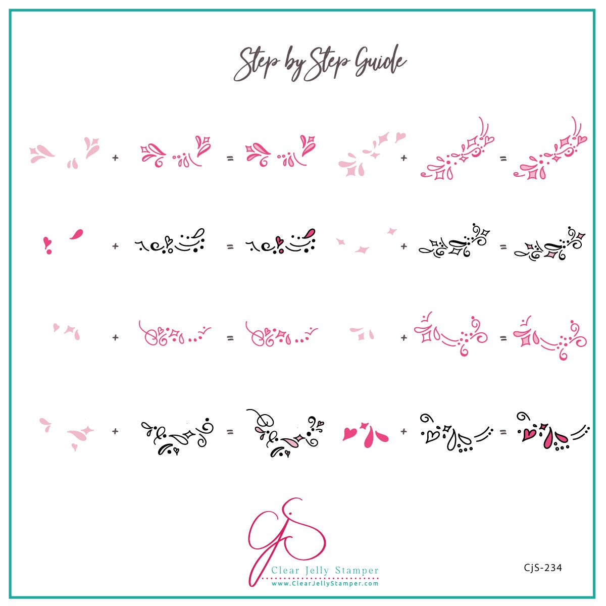 Clear Jelly Stamper- CjS-234- Twirly Swirly French