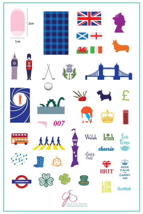 Clear Jelly Stamper- LC-27- Best of British