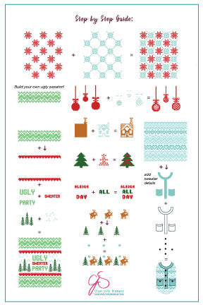 Clear Jelly Stamper- C-71- Ugly Sweater Party