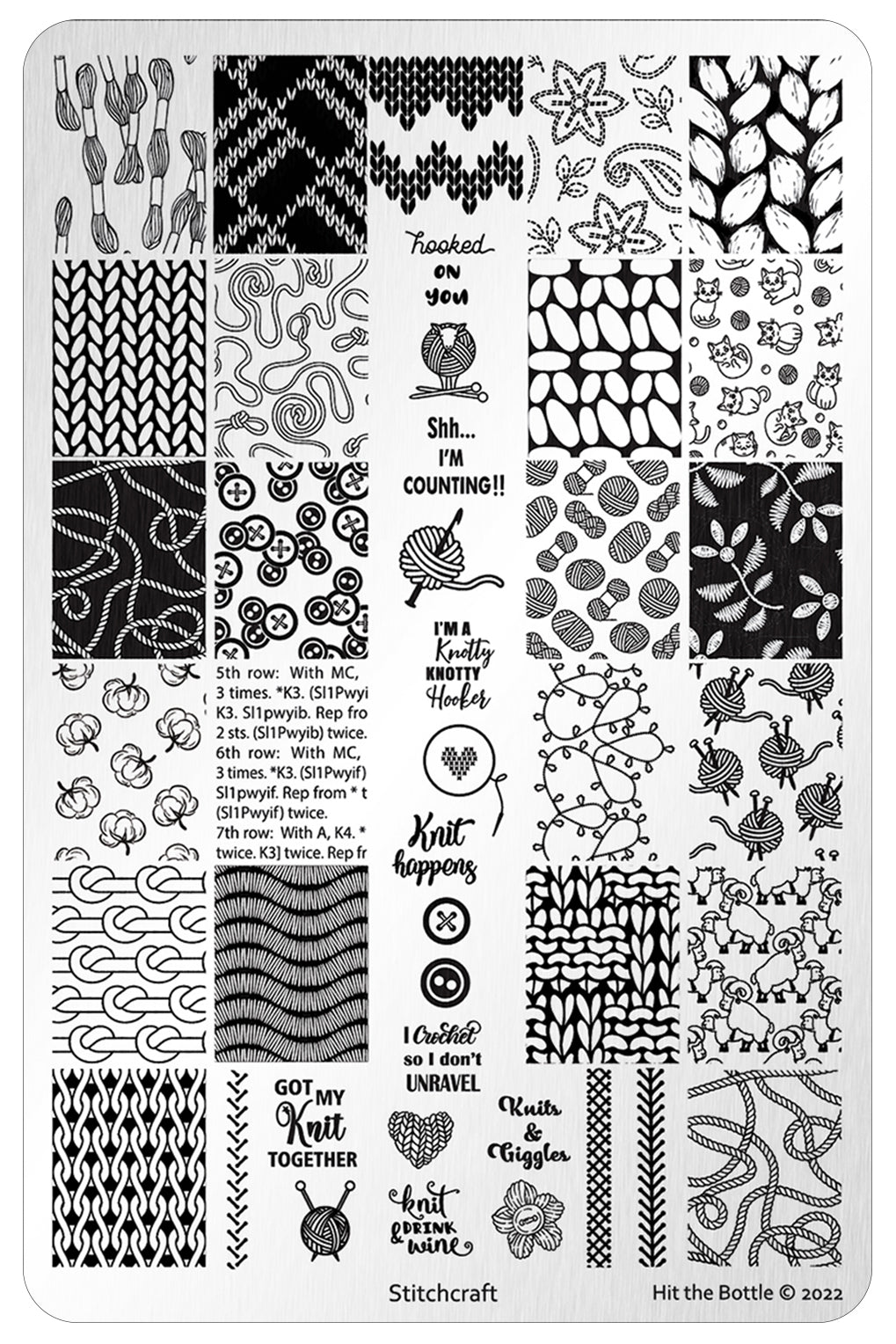 Hit the Bottle- Stamping Plate- Stitchcraft