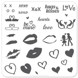 Clear Jelly Stamper- V-01- Luscious Lips & Love