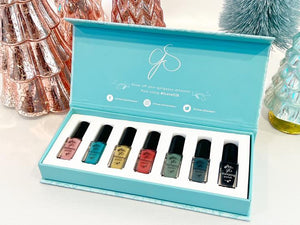 Clear Jelly Stamper- Stamping Polish- Vintage Holiday Kit (7 colors)