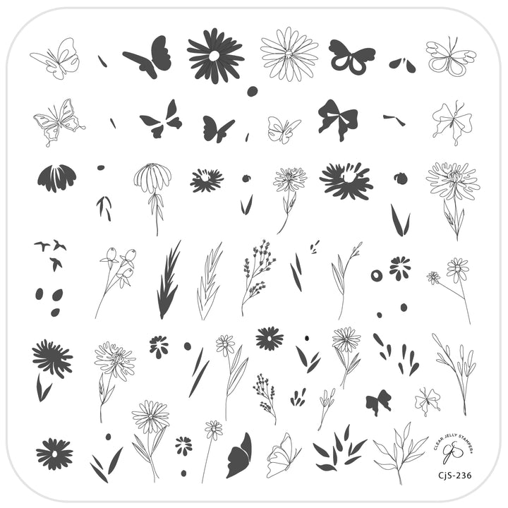 Clear Jelly Stamper- CjS-236- Walk in the Meadow