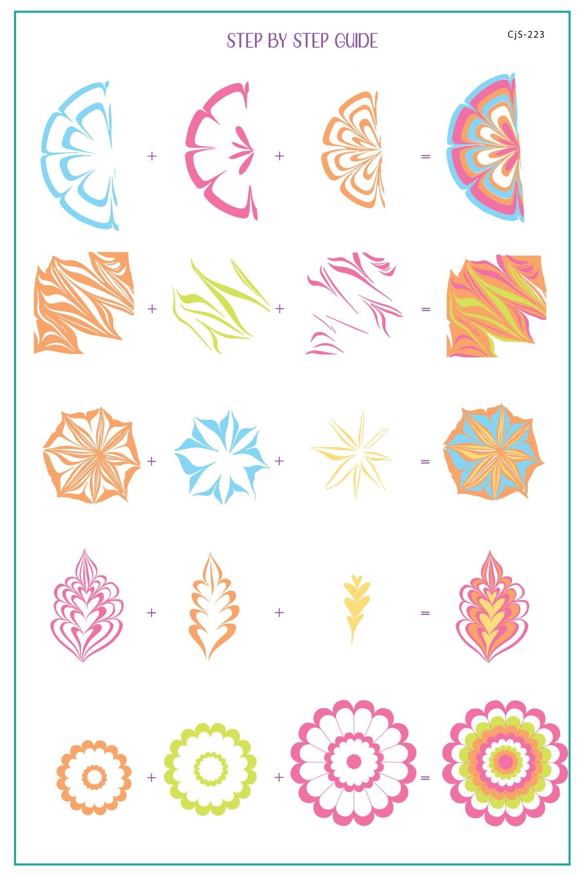 Clear Jelly Stamper- CjS-223- Water Marble