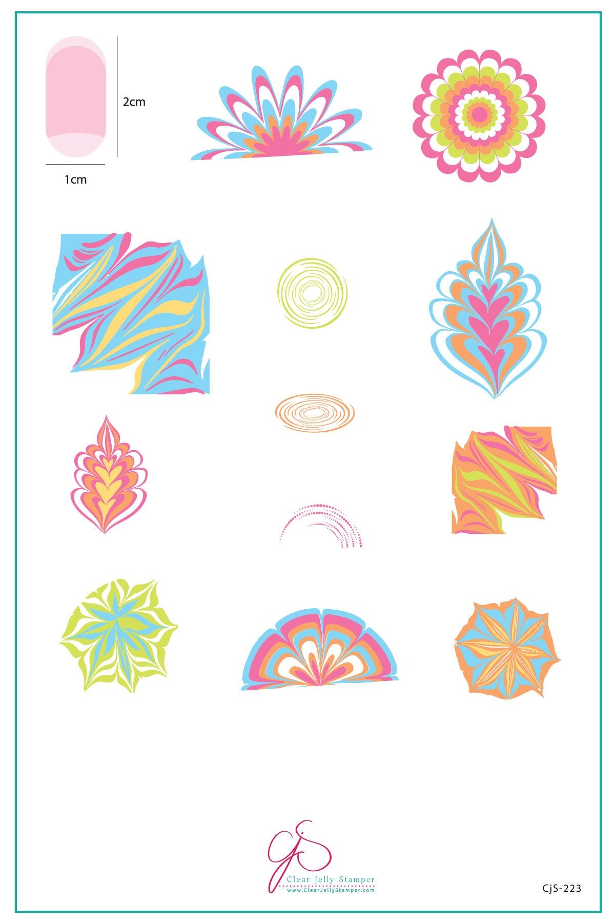 Clear Jelly Stamper- CjS-223- Water Marble
