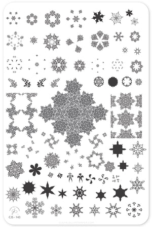 Clear Jelly Stamper- CjS-143- Frozen Flakes