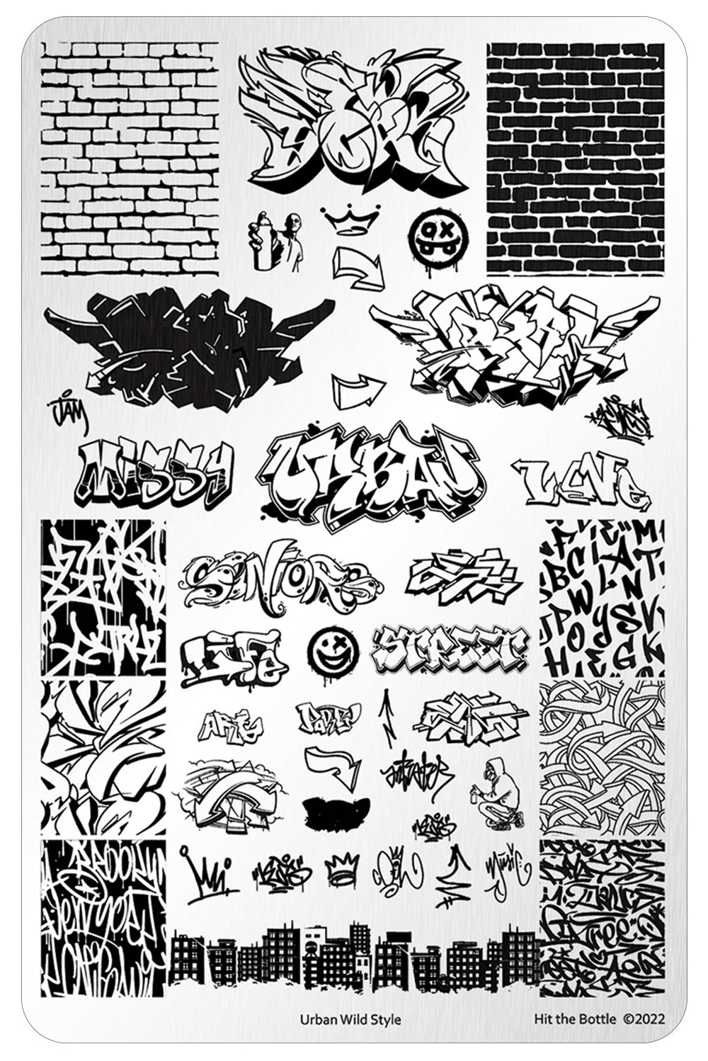 Hit the Bottle- Stamping Plate- Urban Wild Style