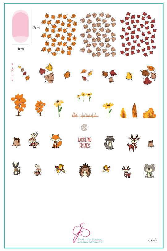 Clear Jelly Stamper- CjS-188- Woodlands Friends