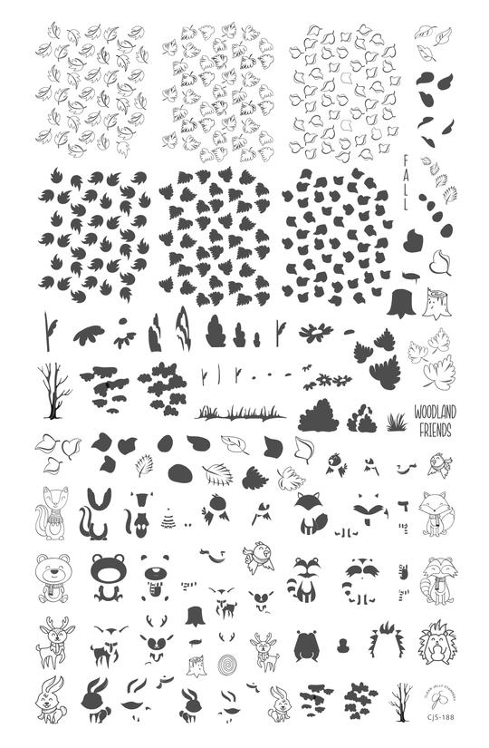 Clear Jelly Stamper- CjS-188- Woodlands Friends