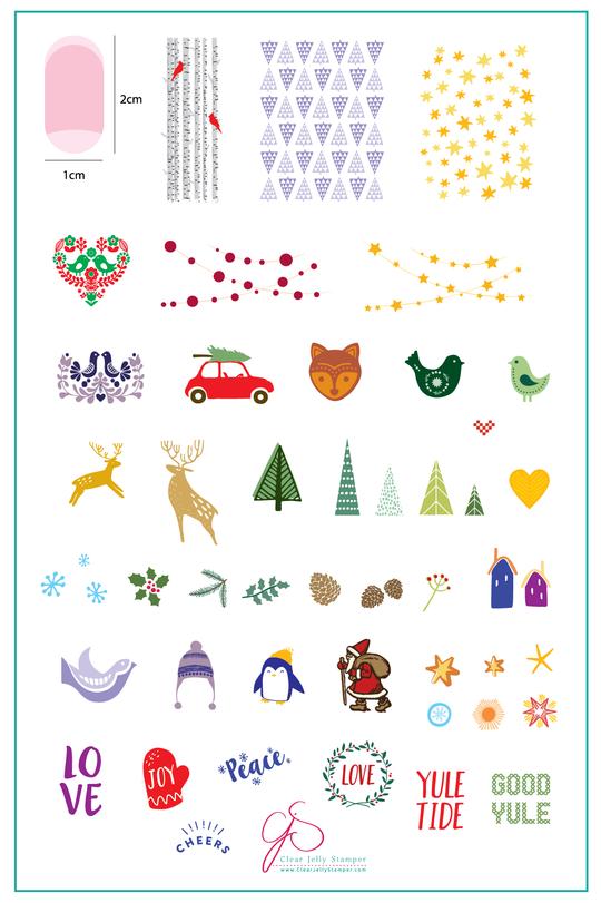 Clear Jelly Stamper- C-13- Yule Tide Christmas