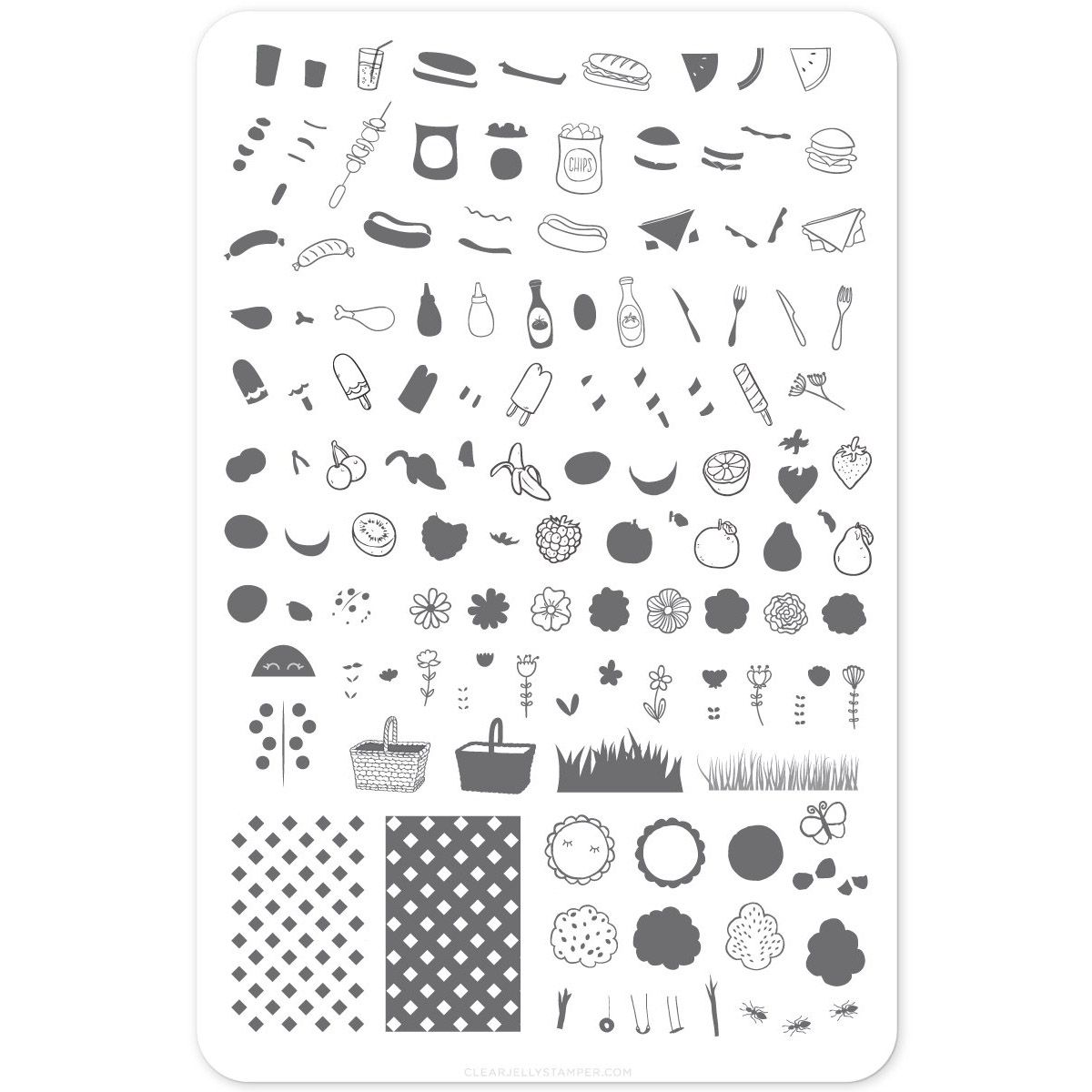 Clear Jelly Stamper- Picnic, Anyone? (CjS-59)