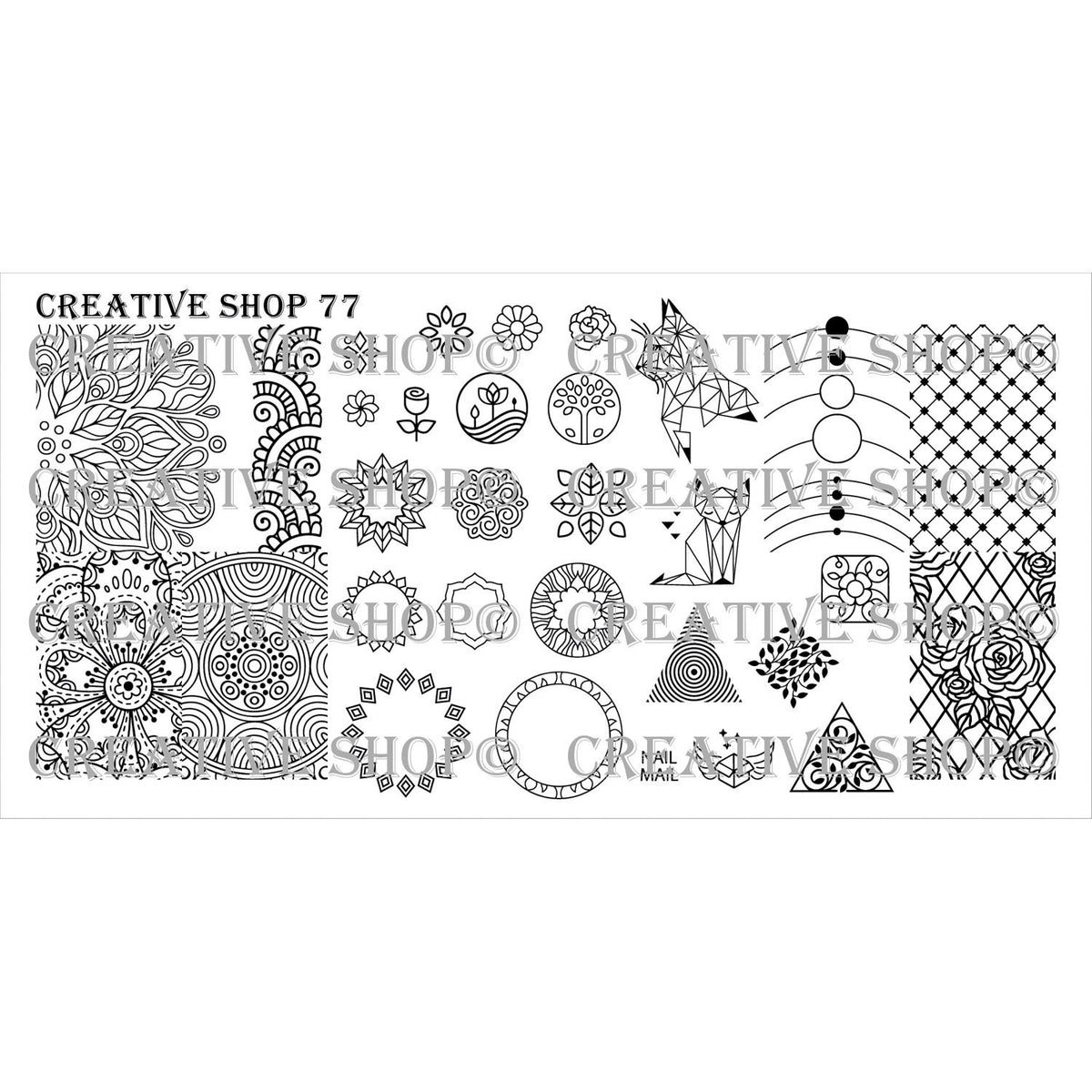 Creative Shop- Stamping Plate- 077