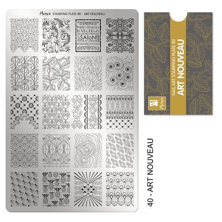 Moyra Stamping Plate 40- Art Nouveau