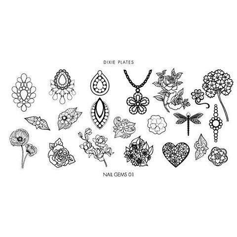 Dixie Plate Nail Gems 01