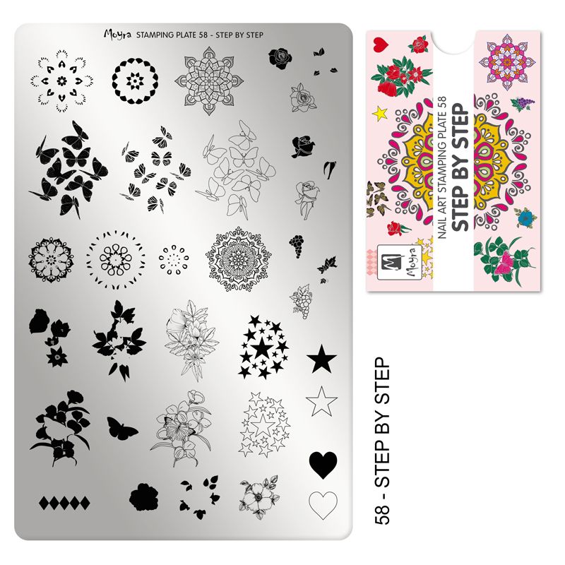Moyra Stamping Plate 058- Step by Step