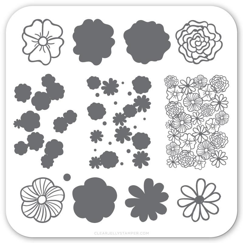 Clear Jelly Stamper- Little Flowers (CjS-66)