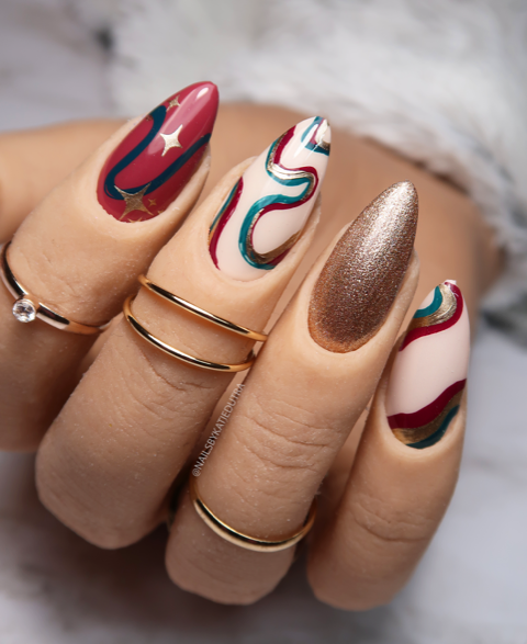 Clear Jelly Stamper- LC-82- Funky Swirls