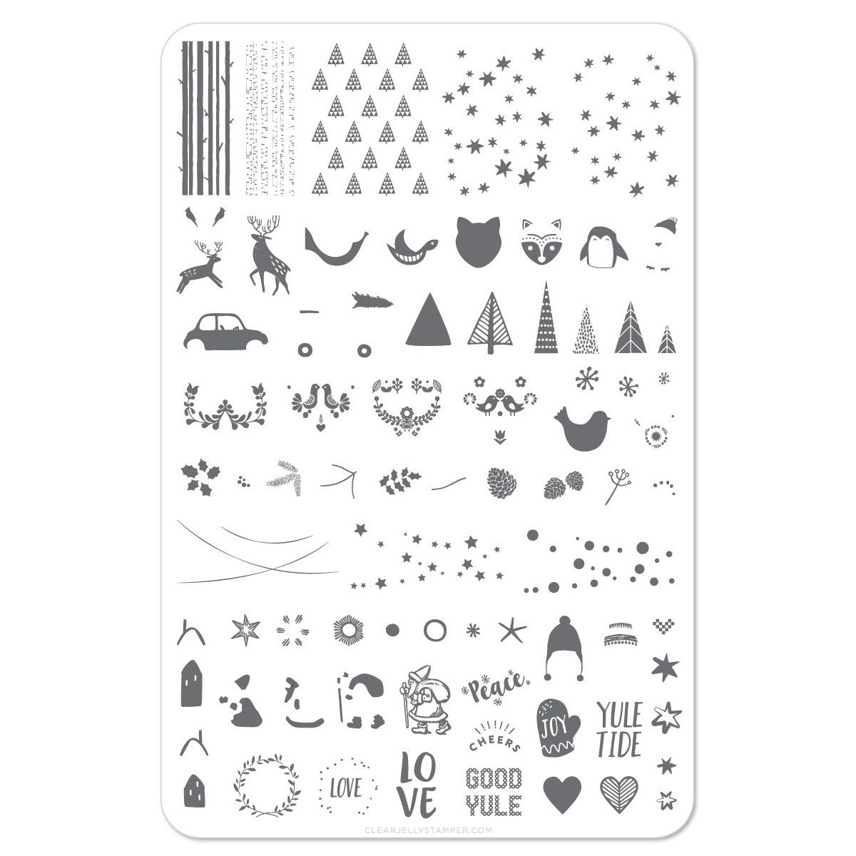 Clear Jelly Stamper- Yule Tide Christmas (CjSC-13)