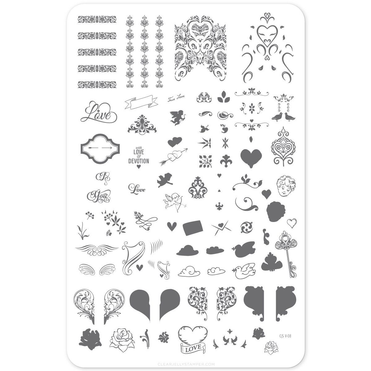 Clear Jelly Stamper- Vintage Victorian (CjS V-08)