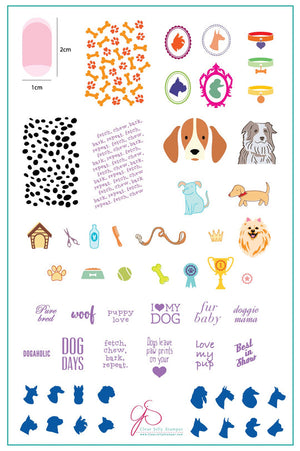Clear Jelly Stamper- LC-23- Puppy Love