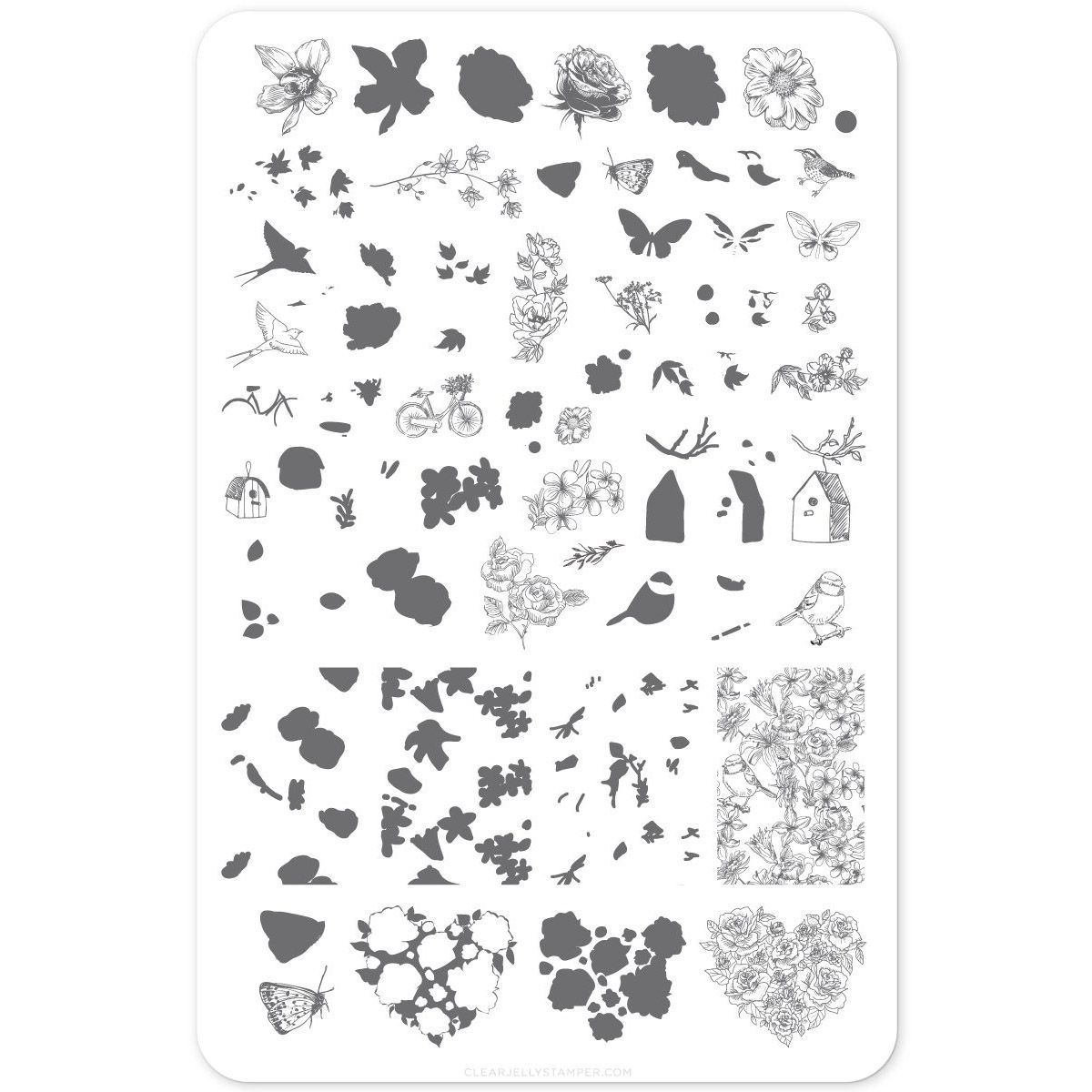 Clear Jelly Stamper- Delicate Garden (CjS-58)