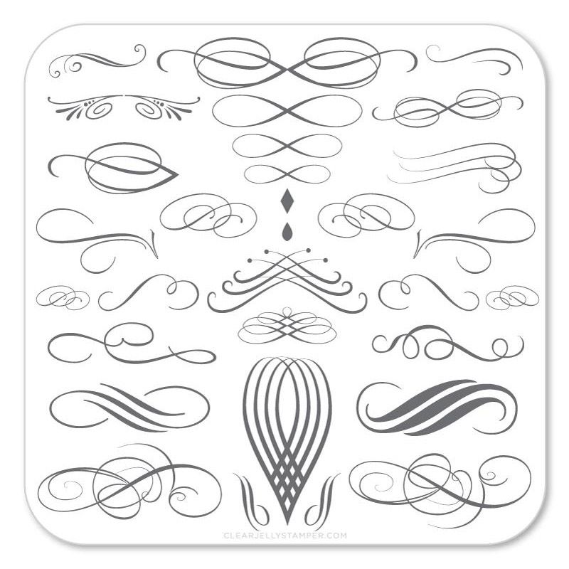 Clear Jelly Stamper- Victorian Flourish (CjS-46)