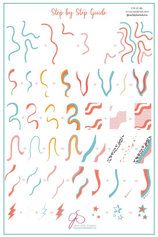 Clear Jelly Stamper- LC-82- Funky Swirls