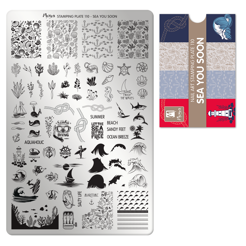 Moyra Stamping Plate 110- Sea You Soon