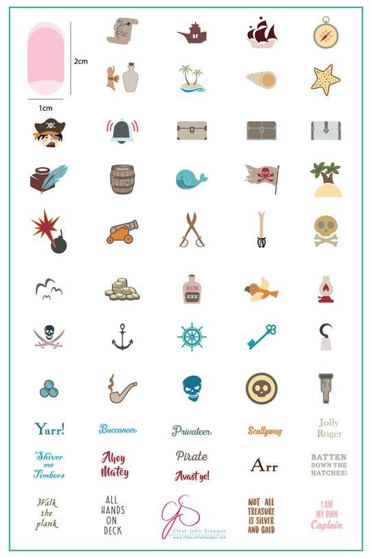 Clear Jelly Stamper- LC-15- Ahoy Matey