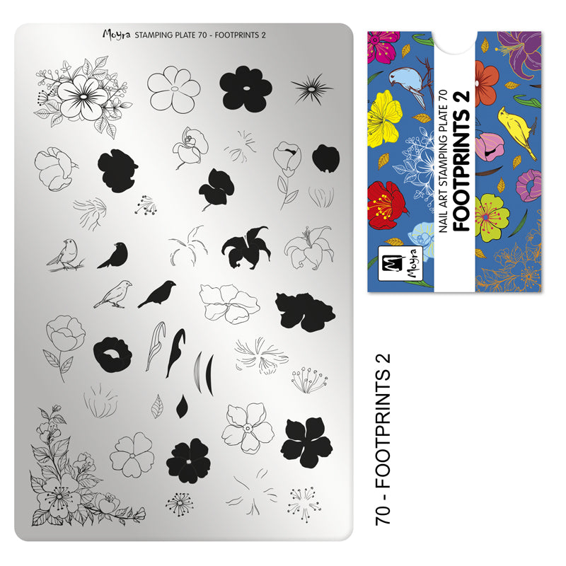 Moyra Stamping Plate 070- Footprints 2