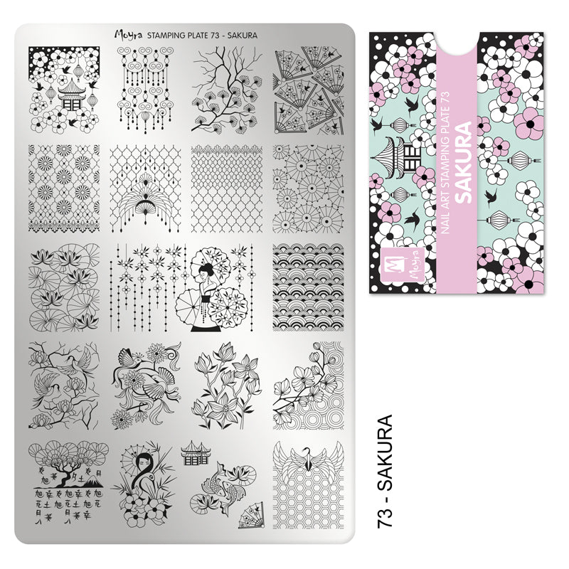 Moyra Stamping Plate 073- Sakura