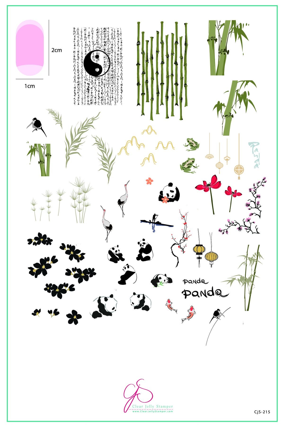 Clear Jelly Stamper- CjS-215- Panda and Friends