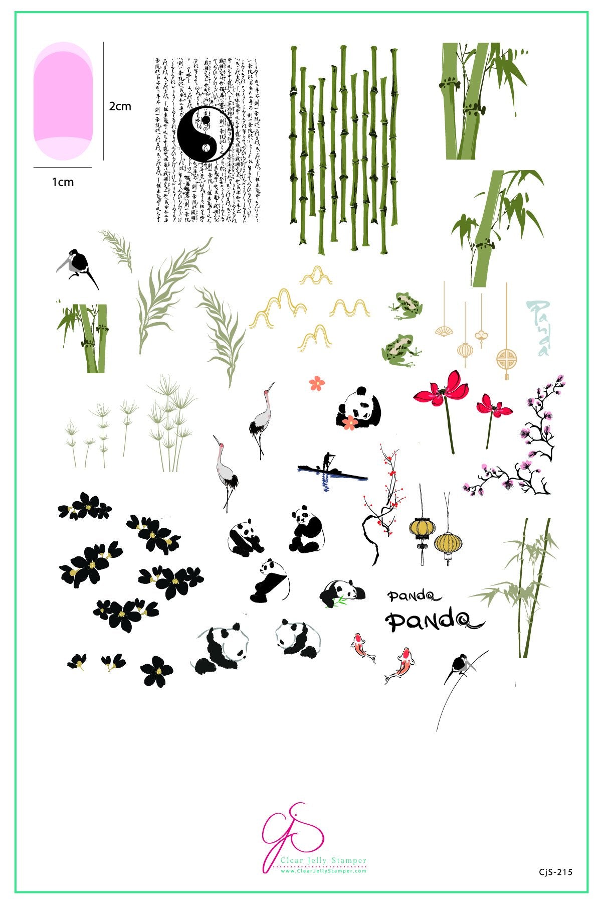 Clear Jelly Stamper- CjS-215- Panda and Friends