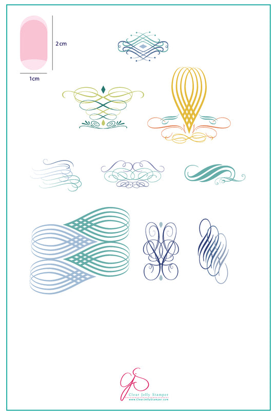 Clear Jelly Stamper- CjS-046- Victorian Flourish