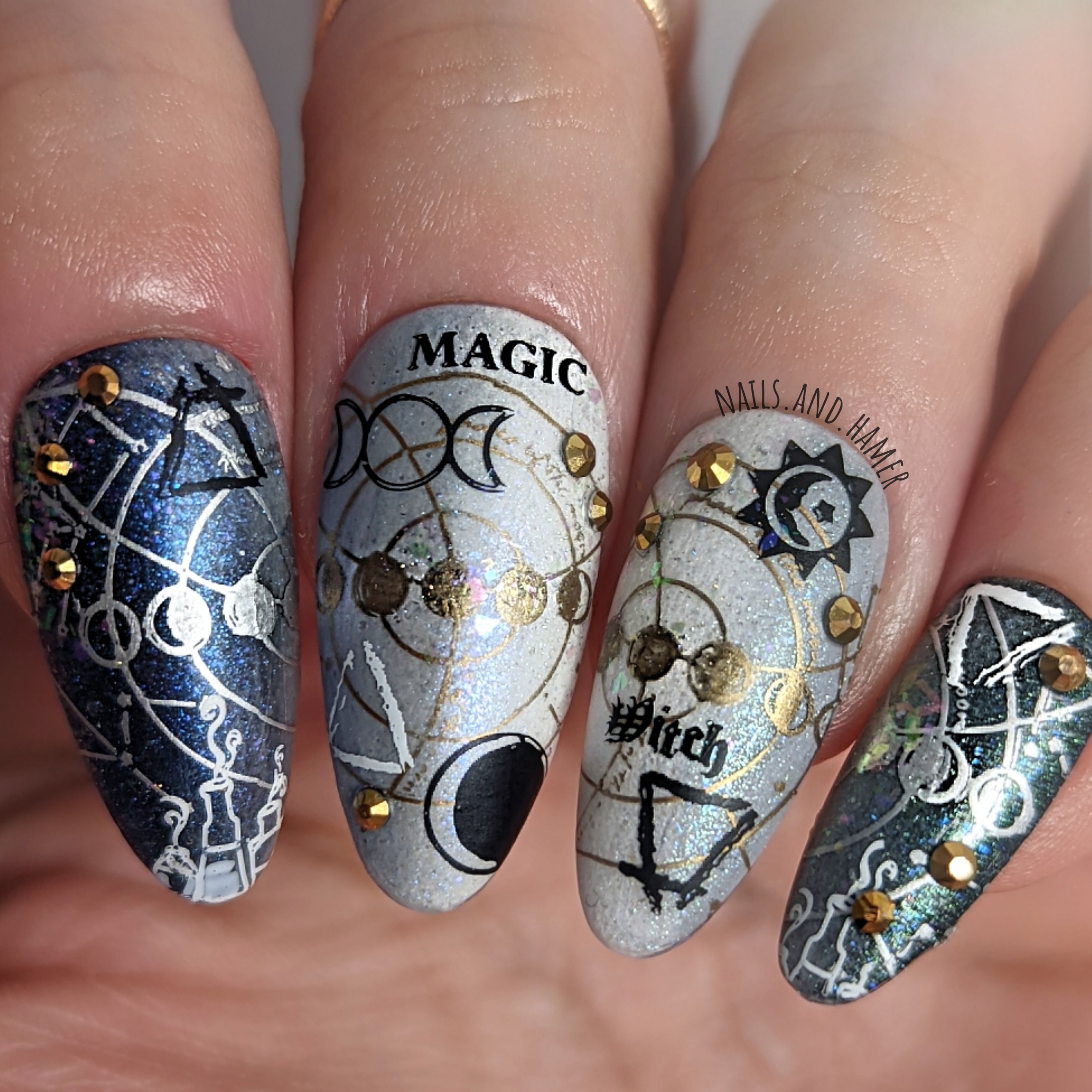 Witchy Black Candle Nail Magic