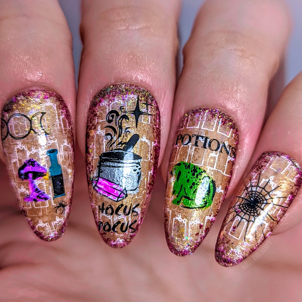 Witchy Black Candle Nail Magic